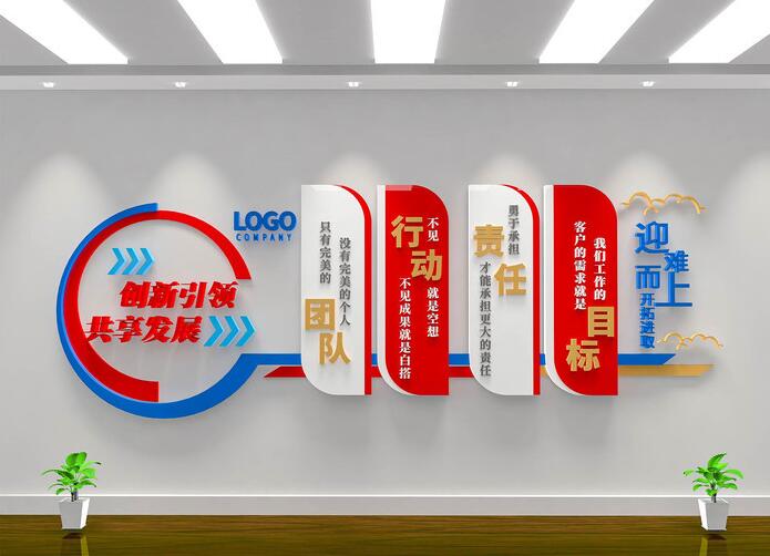 辦公室文化墻創(chuàng)意設計圖片(圖1) 創(chuàng)意企業(yè)辦公室文化墻