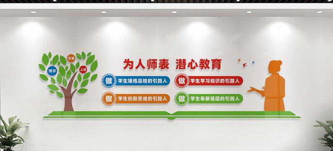 辦公室文化墻創(chuàng)意設計圖片(圖2) 教師辦公室文化墻設計創(chuàng)意圖片