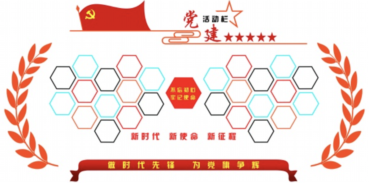 不忘初心牢記使命建黨100周年文化墻設(shè)計(jì)(圖4) 建黨100周年黨建文化墻